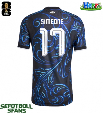 Argentina Giuliano Simeone #17 Bortatröja VM 2026 Kortärmad
